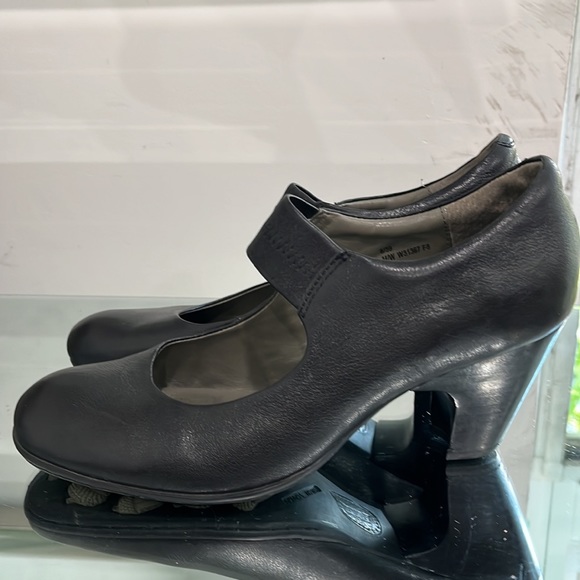 Born Leather Mary Jane Style Black Chunky Heel 8 US - Picture 4 of 16